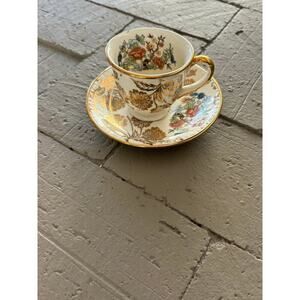 Georgian Homer Laughlin 22K Gold Tea Cup and Saucer Vintage